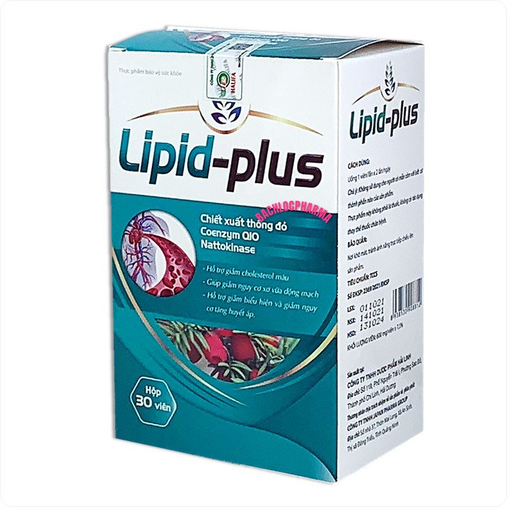 Viên Uống Giảm Mỡ Máu Lipid Plus Hỗ trợ giảm cholesterol máu, giúp giảm nguy cơ xơ vữa động mạch,
