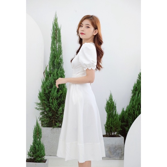 Đầm cổ tim dài " Cherry Dress"  Elly clothing