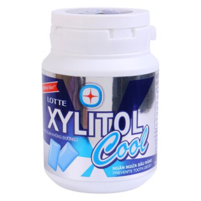 Hũ Kẹo Gum Không Đường Xylitol Đủ Vị 58gr Lotte