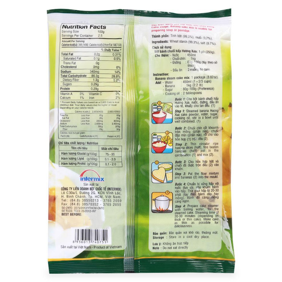 Bột Bánh Chuối Hấp Mikko Gói 250G