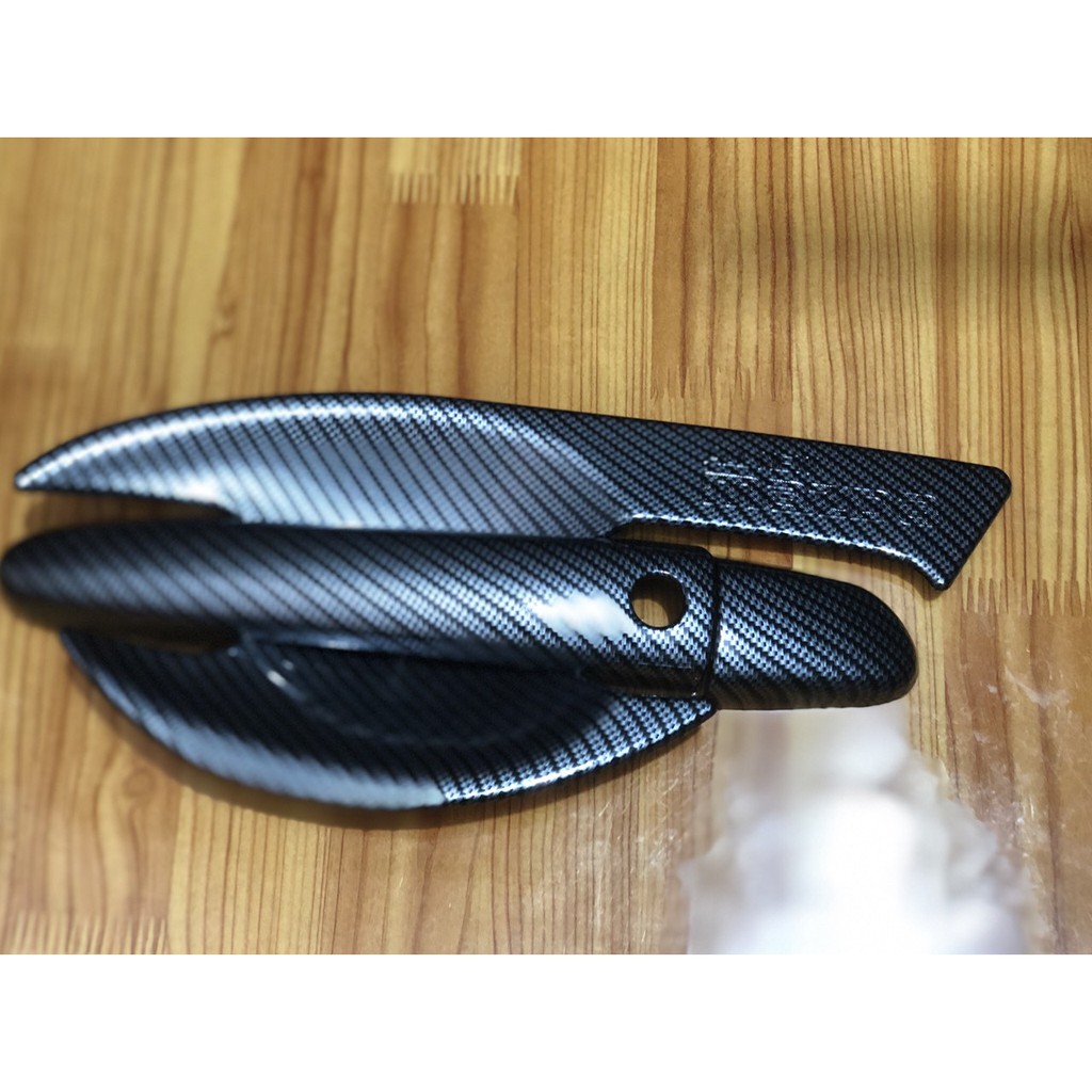 Bộ Ốp Tay Nắm và Hõm Cửa Mazda 3 2020 2021 Mẫu carbon Cao cấp