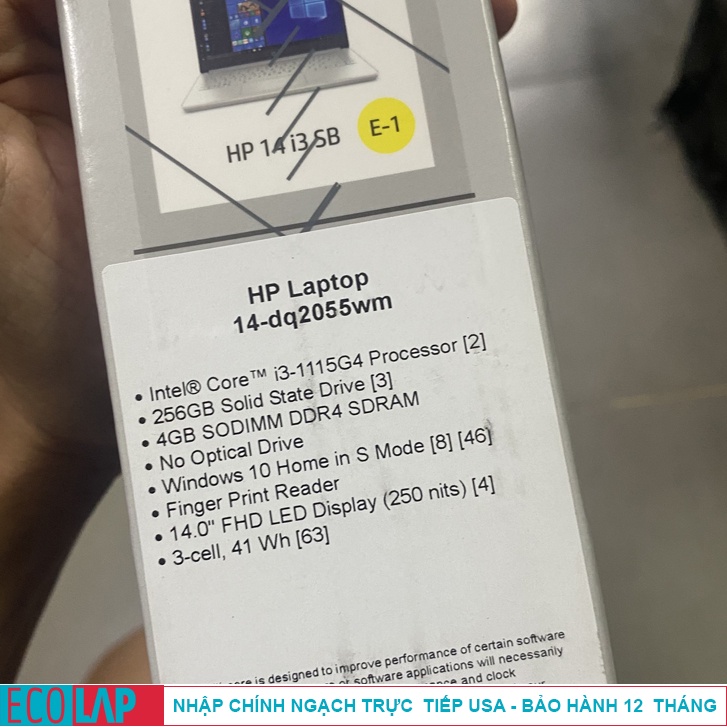 Laptop HP 14-DQ2055WM  - Nhập khẩu chính hãng - Bảo hành 12 Tháng