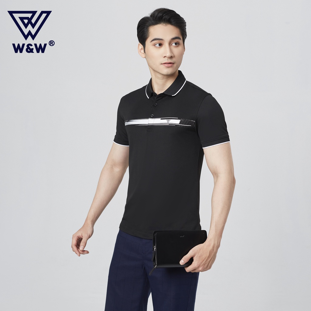 Áo Polo Nam Cộc Tay W&amp;W Dáng Slim Fit Lịch Lãm, Kiểu Dáng Trẻ Trung, Chất Vải Nhẹ Bền Màu Hạn Chế Nhăn Nhàu WPO84S