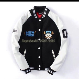 [ẢNH THẬT CÓ VIDEO] Áo khoác bomber nỉ thêu hoạ tiết