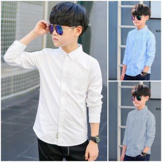 ÁO SƠ MI BÉ TRAI DÀI TAY PHONG CÁCH HÀN QUỐC CHO BÉ 26-40kg