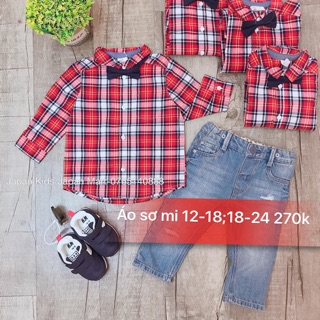 Áo sơ mi kèm nơ sz 12-18 HM authentic