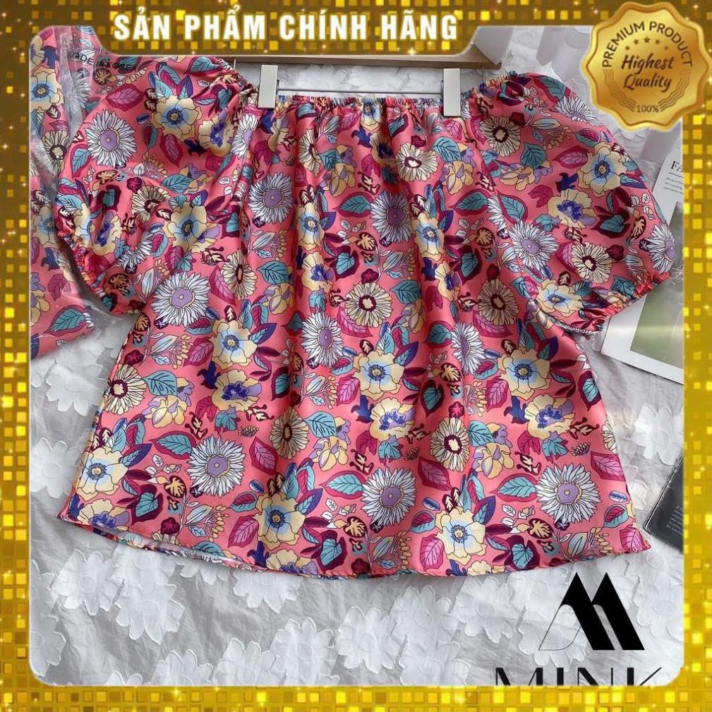 [MÃ XIA FREEHIP] ÁO TRỄ VAI HOA CHO NỮ - Chất liệu Taffeta cao cấp - Hai màu Xanh/Hồng - [HÀNG THIẾT KẾ]