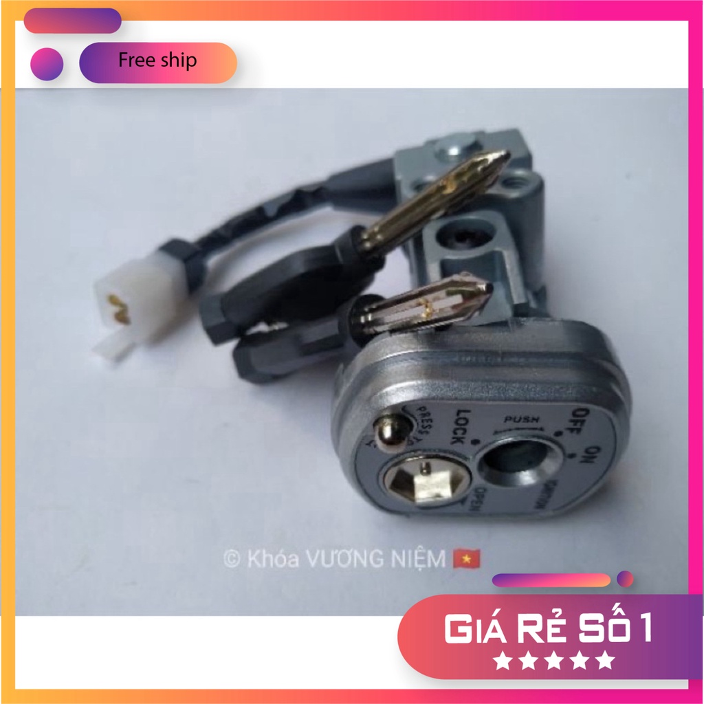 HCM- Bộ Ổ Khoá Xe Wave S110 Chìa 8 Cạnh Chống Trộm Cao Cấp Chính Hãng VƯƠNG NIỆM ĐỒ CHƠI XE MÁY GIÁ SỈ