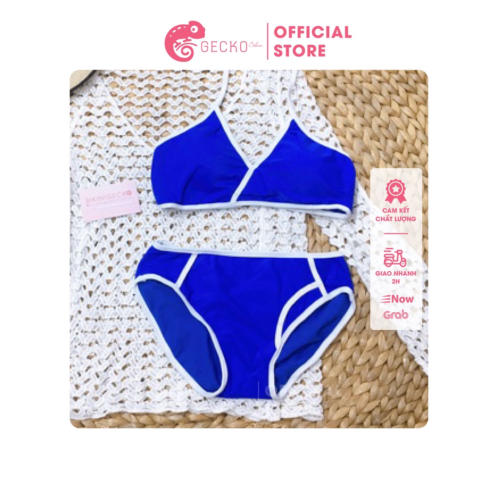 Bikini Đồ Bơi 2 Mảnh Basic Viền Trắng GK0240 (Ảnh Thật)