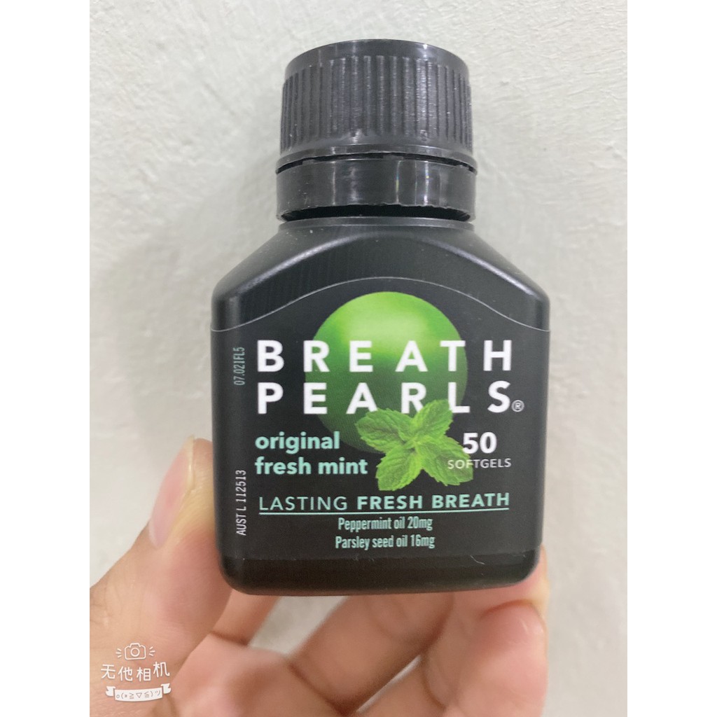 Viên uống thơm miệng Breath Pearls mẫu mới, 50 viên