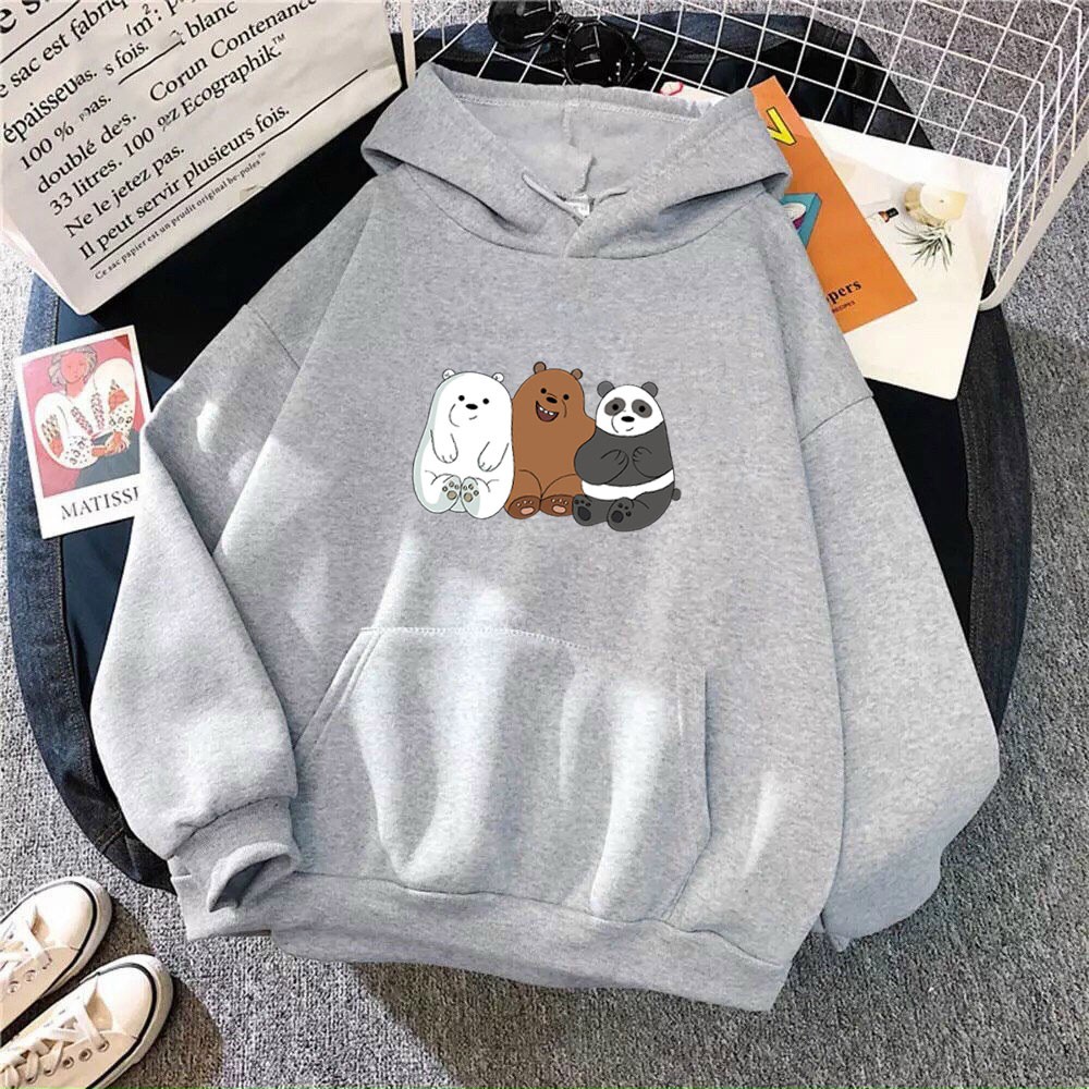 Áo hoodie nam nữ 3 con gấu, chất nỉ dày dặn, nón 2 lớp, hợp làm áo cặp William - DS107