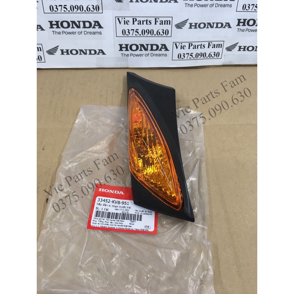 Bộ đèn xi nhan trước trái hoặc phải Click 110, hàng din Honda mới 100%