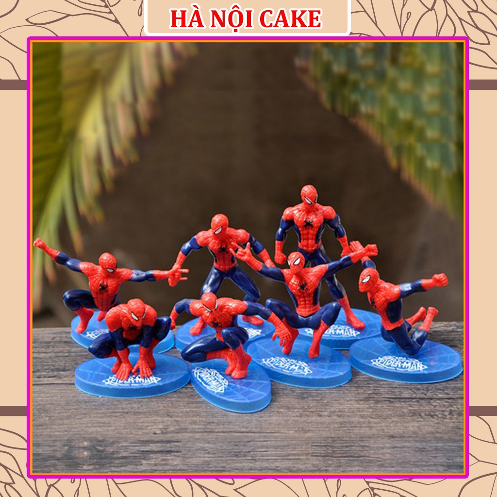 Bộ Người Nhện Nhẹ Spider-man 7 Con Hà Nội Cake Trang Trí Bánh Sinh Nhật, Trang Trí Bánh Kem
