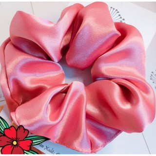 Cột tóc vải Phi Bóng Scrunchie Nhiều Màu Size to 14cm( Ảnh thật tự chụp)