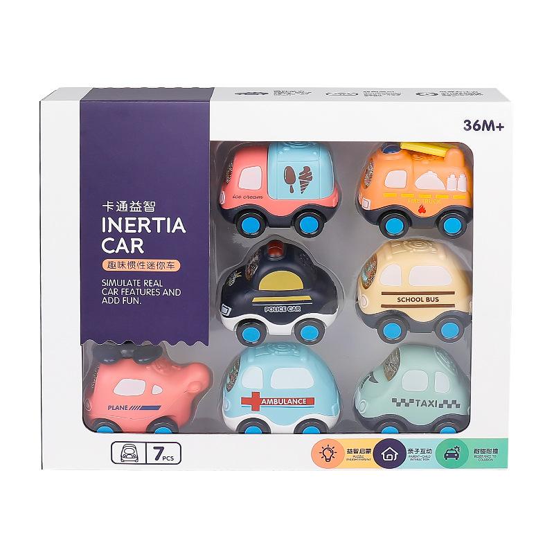 Set Đồ Chơi Ô Tô Chạy Đà Quán Tính : Xe Cứu Hỏa,Cứu Thương,Cảnh Sát,Taxi,Xe Bus, Kem Dễ Thương