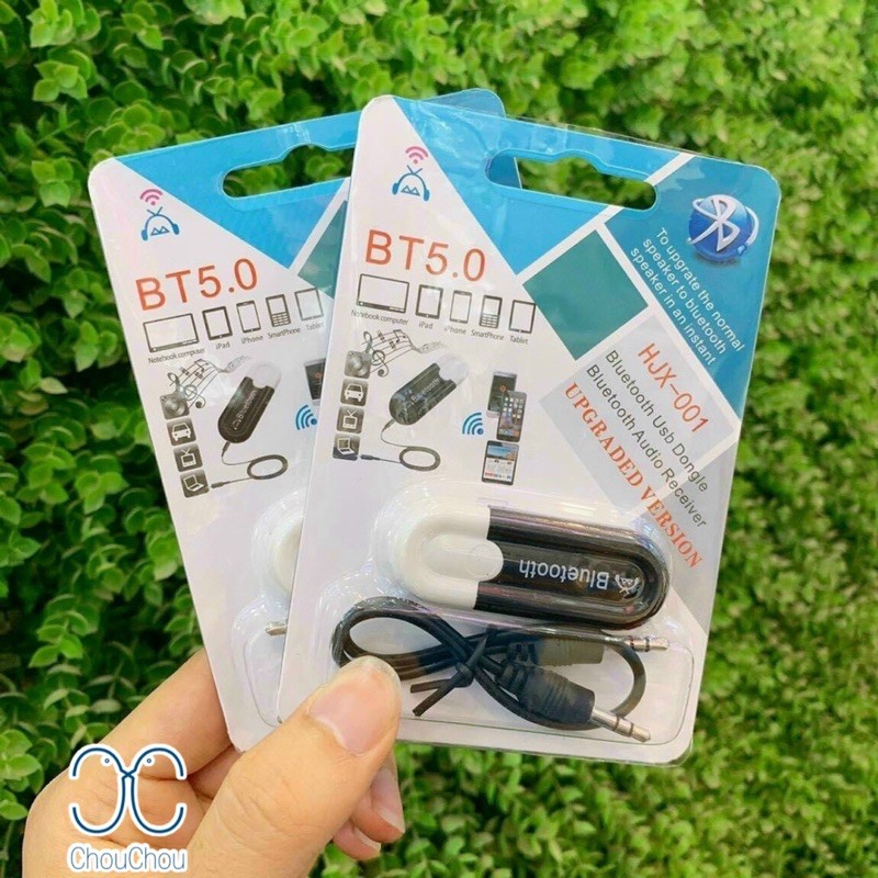 USB Bluetooth 5.0 BT DONGLE HJX-001 BIẾN LOA THƯỜNG THÀNH LOA BLUETOOTH Dùng cho amply karaoke, Mixer, Equalizer