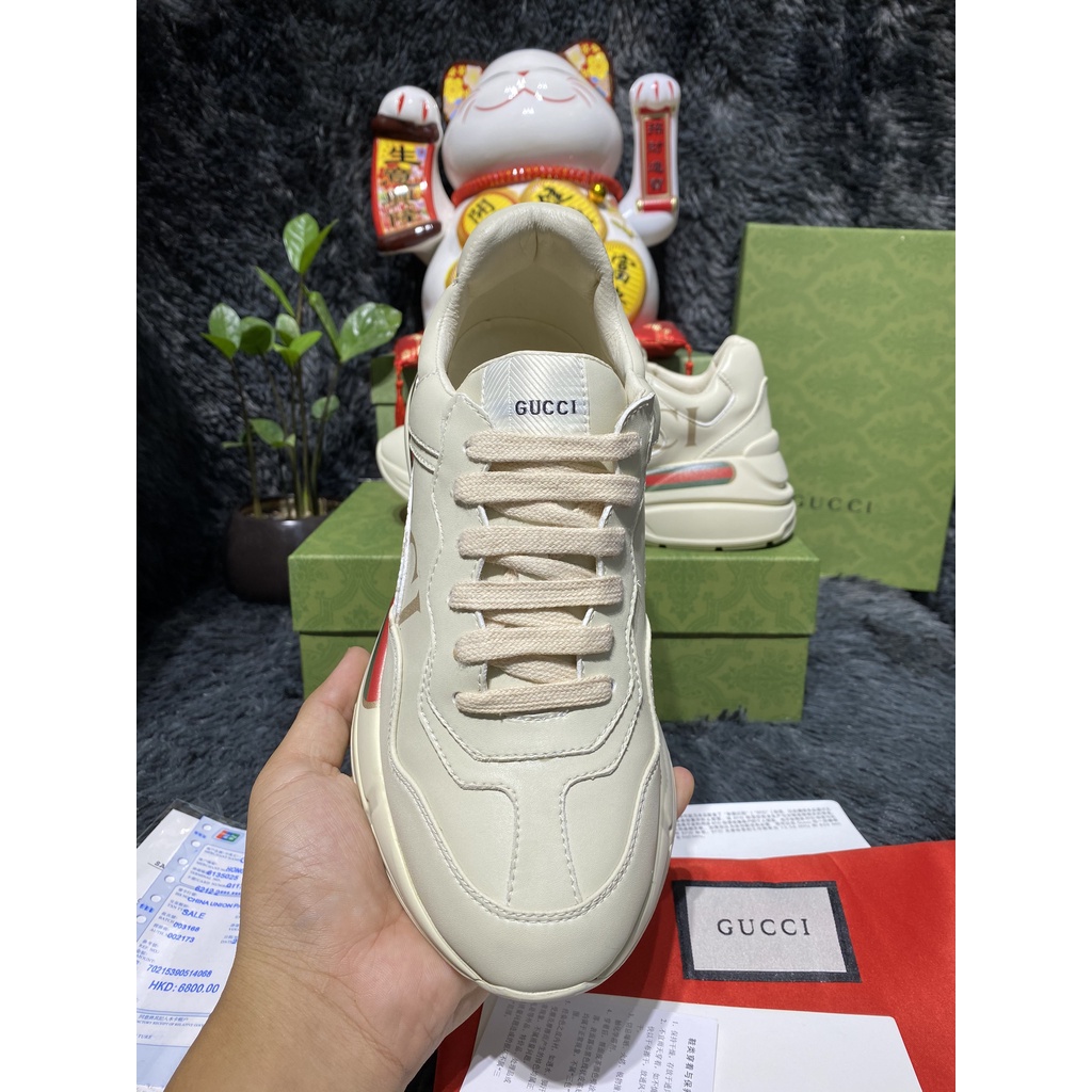 [Full box+bill] Giày Sneaker Gucccii vạch đỏ bản 2021 hàng SC full box bill và hộp bảo vệ