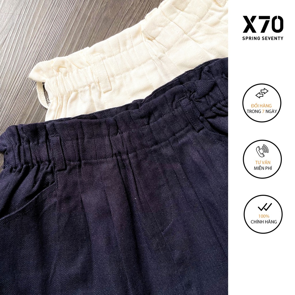 Quần Short Linen Nữ Thiết Kế Có Túi Dây Lưng Chun Thời Trang X70 - 04530003