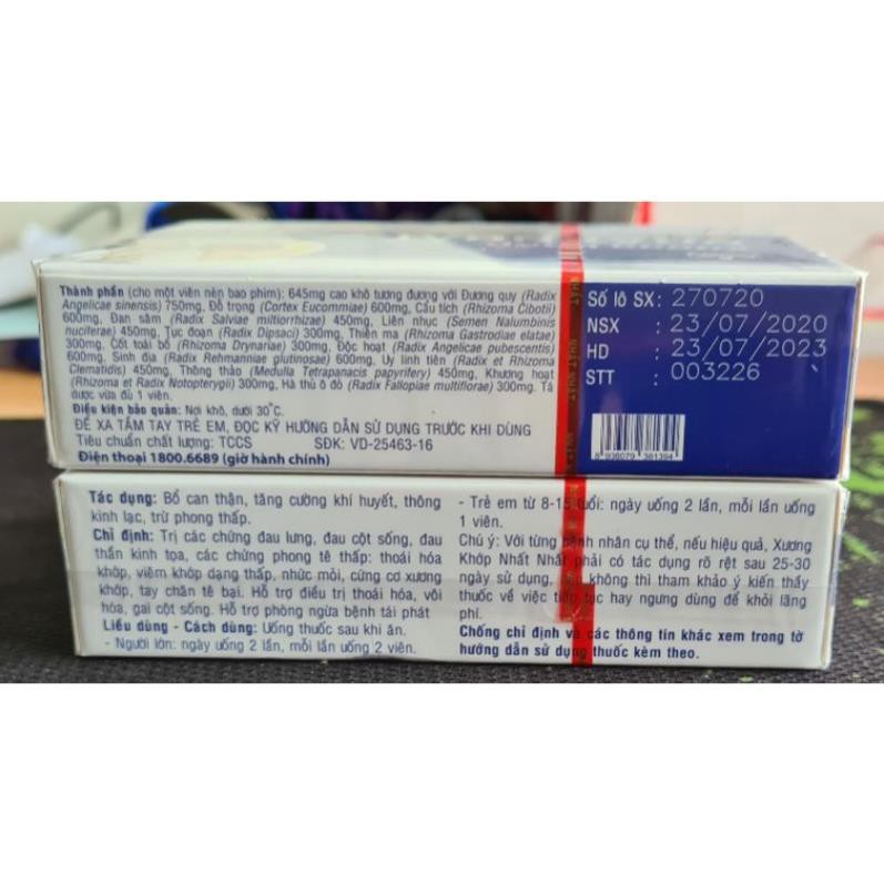 [GIÁ GỐC] Xương Khớp Nhất Nhất - Hỗ trợ điều trị thoái hóa, vôi hóa, gai cột sống, hỗ trợ phòng ngừa bệnh tái phát