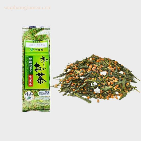 Trà xanh gạo lứt rang kunitaro nhật bản gói 200g date 3/2023