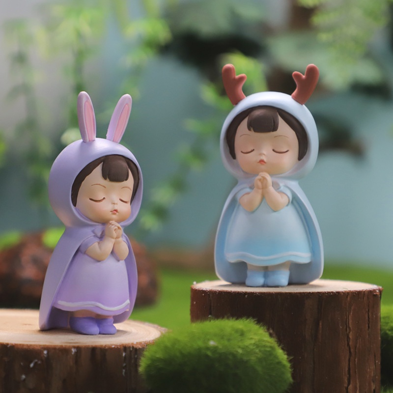 Búp Bê Hoạt Hình Thủ Công Bằng Nhựa resin Dễ Thương Sáng Tạo Trang Trí Bể Cá