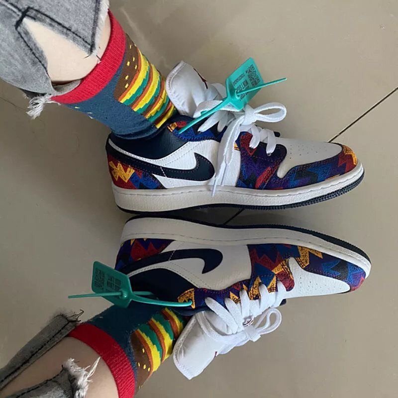 Giày Jordan Cổ Thấp, GIày JD1 Thổ Cẩm Full Box Bill Hàng Đẹp | BigBuy360 - bigbuy360.vn