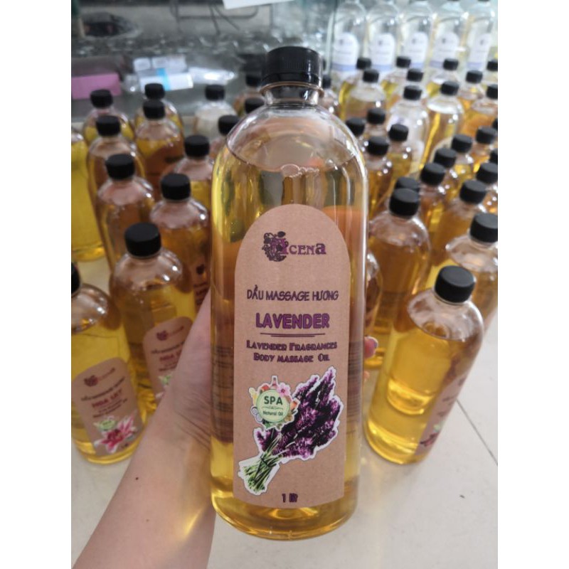 Dầu Massage Body Lavender ACENA 1000ml Dưỡng Da, Xoa Bóp Thư Giãn