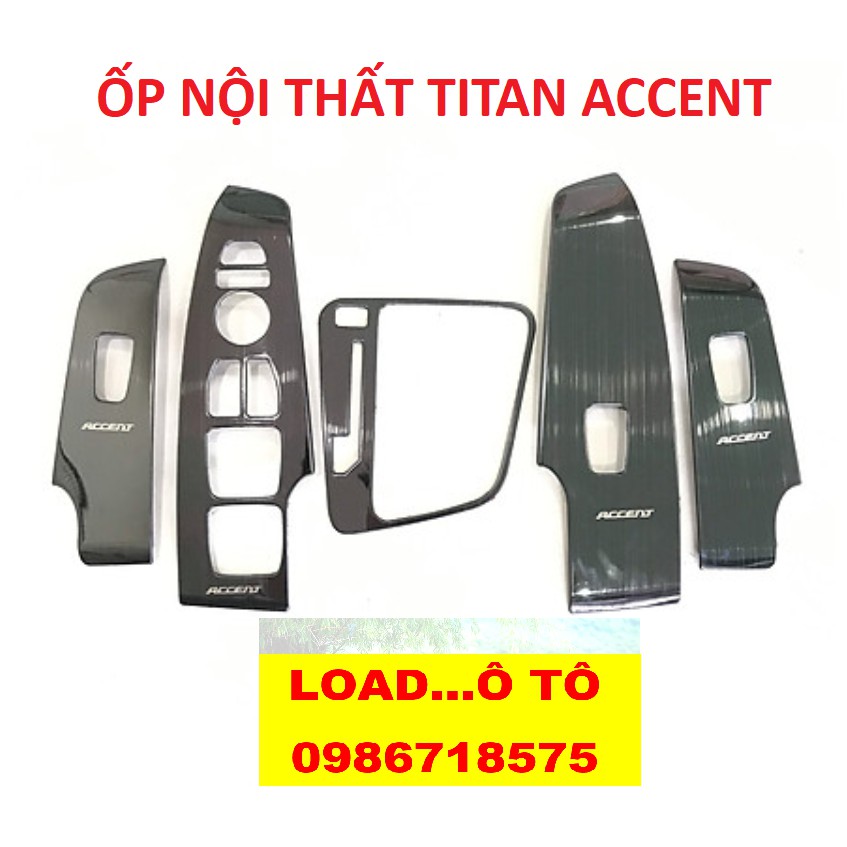 Ốp Nội Thất Xe Huyndai Accent 2022-2018 Mẫu Vân Titan Cao Cấp