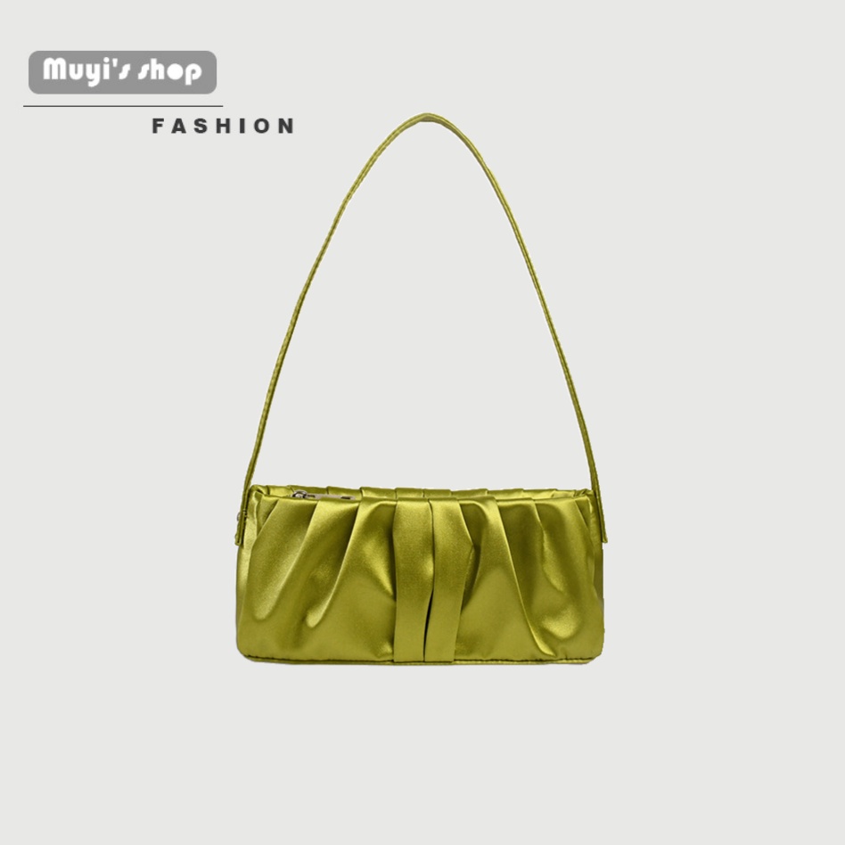 Túi vải xếp ly thời trang cổ điển sang trọng cho nữ