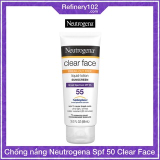 Kem chống nắng dành cho da nhờn mụn Neutrogena Clear Face SPF 55 (Bill Mỹ)