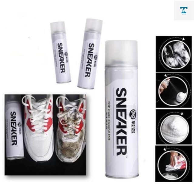 Bình xịt tại bọt vệ sinh giày Sneaker - Bình xịt trắng giày