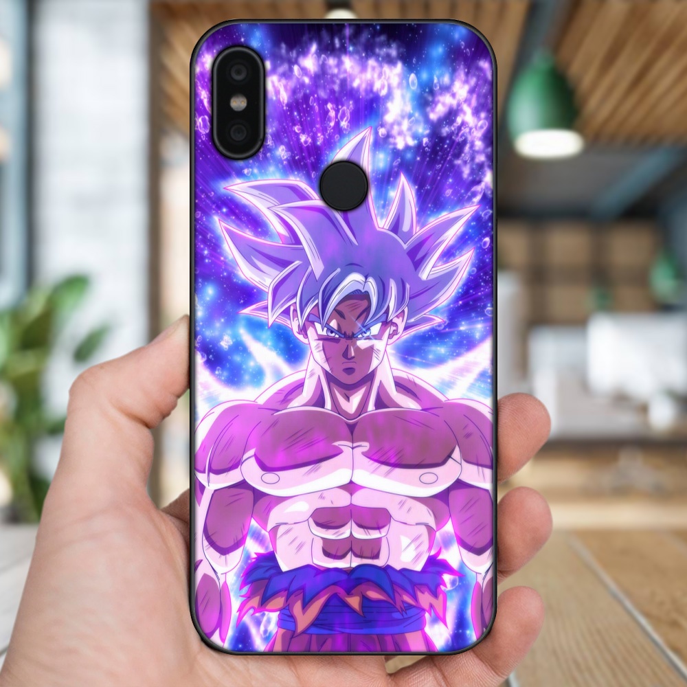 Ốp lưng Xiaomi Redmi S2 viền đen in hình Goku Dragon Ball