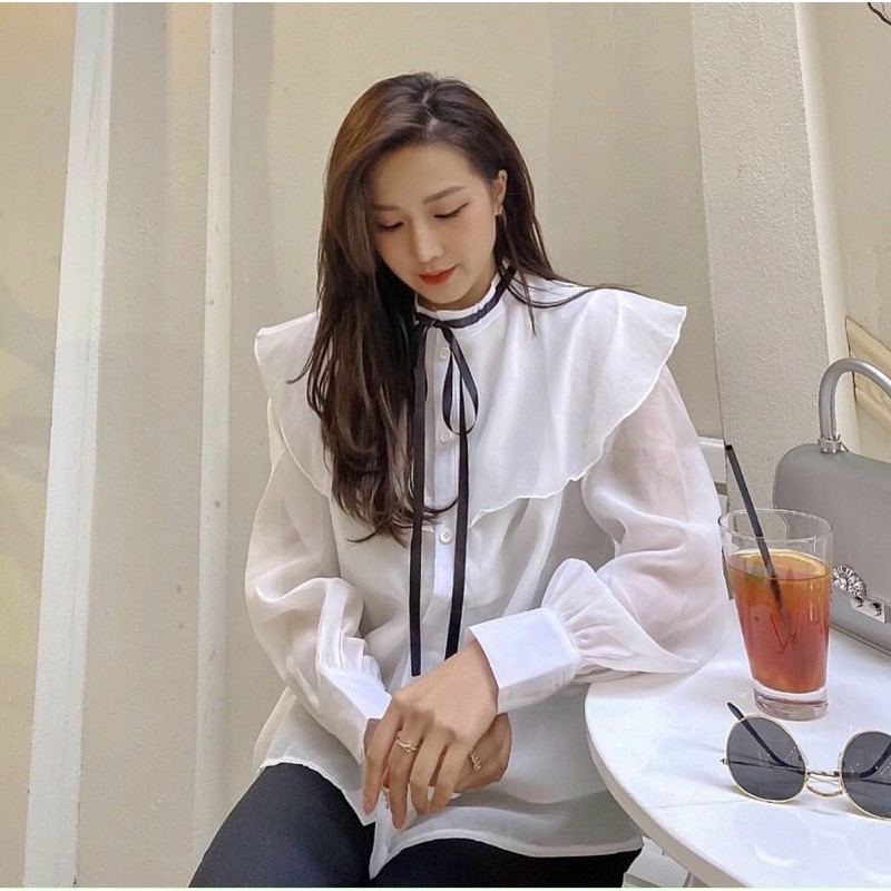 Áo somi peplum chất voan cao cấp siêu xinh sang chảnh kèm ảnh thật | BigBuy360 - bigbuy360.vn