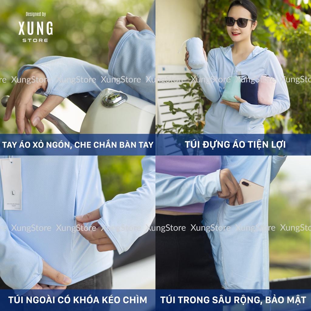 Áo Khoác Chống Nắng Nữ Cao Cấp Tản Nhiệt Siêu Mát Chống Tia UV Có Size To – XUNGSTORE