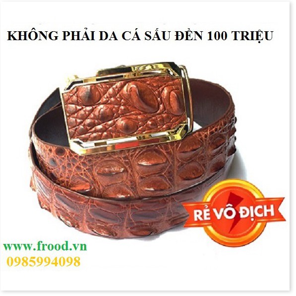 Dây nịt da cá sấu liền Ruby Luxury tặng kèm 6 lưỡi dao cạo râu kép trị giá 60.000 đ