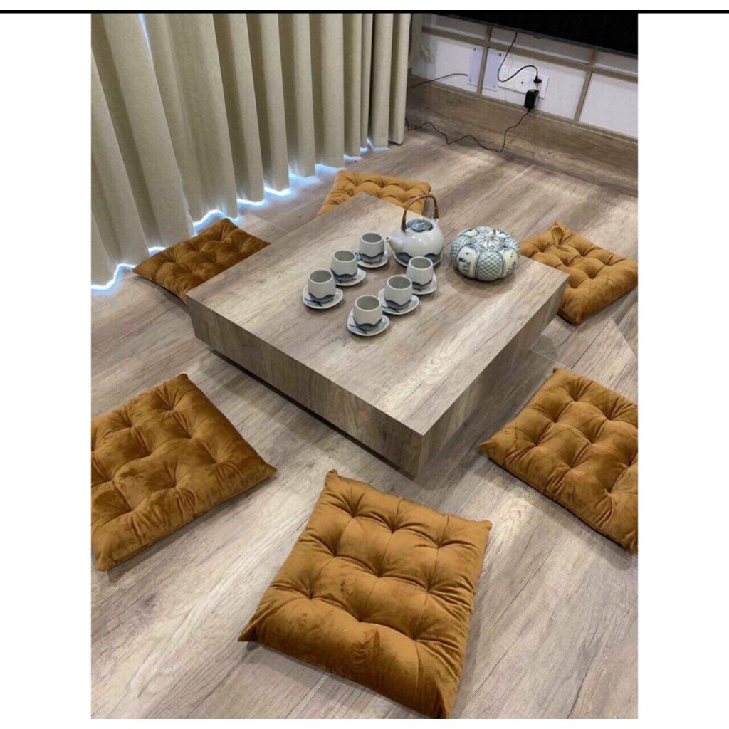 Đệm ghế văn phòng Nhật Bản ❤️FREESHIP❤️ Đệm vuông ngồi bệt, ngồi bàn thấp, bàn trà, ghế văn phòng cực êm