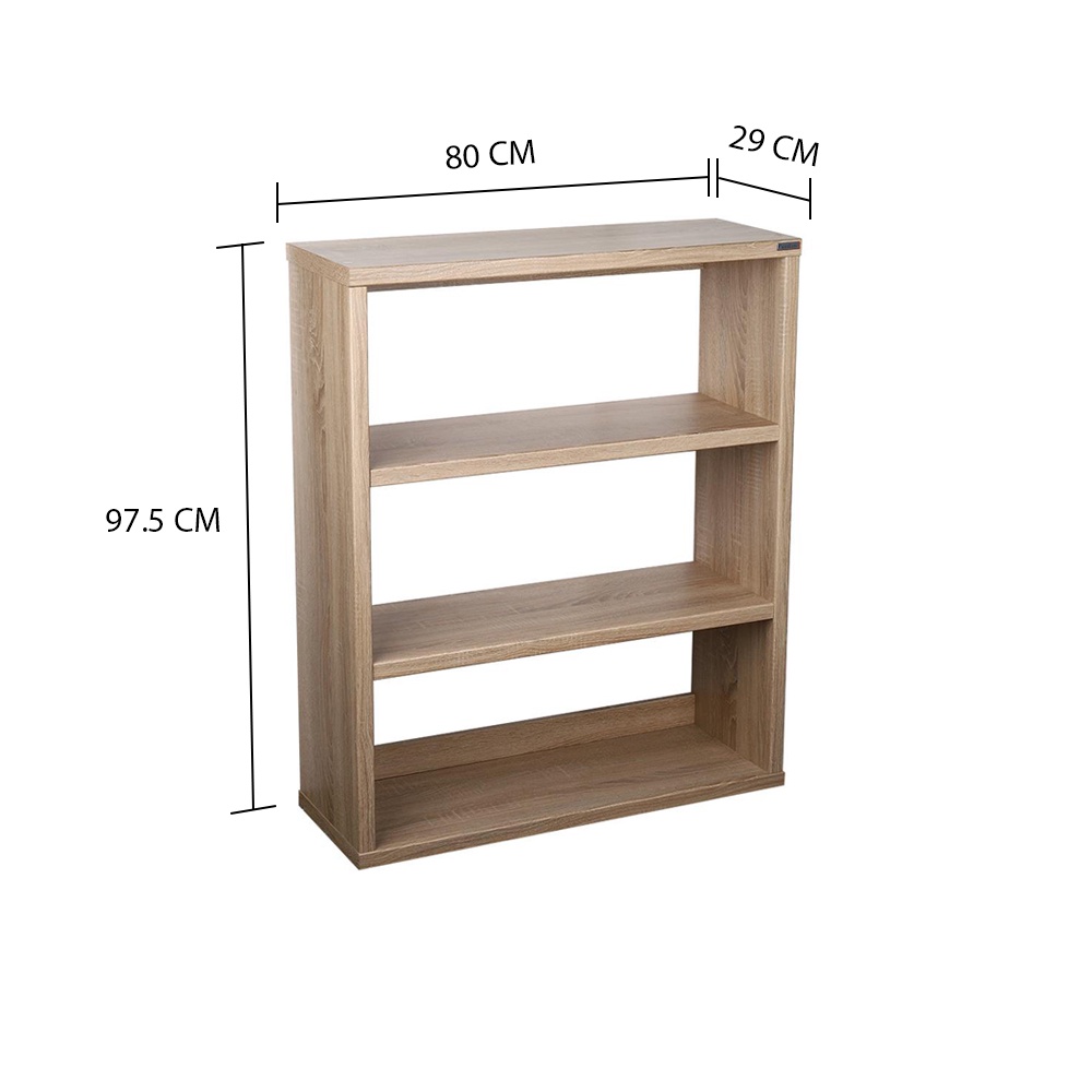 HomeBase FURDINI Kệ 4 tầng bằng gỗ ép MACHO Thái Lan W80XD29XH97.5 màu gỗ sồi cát