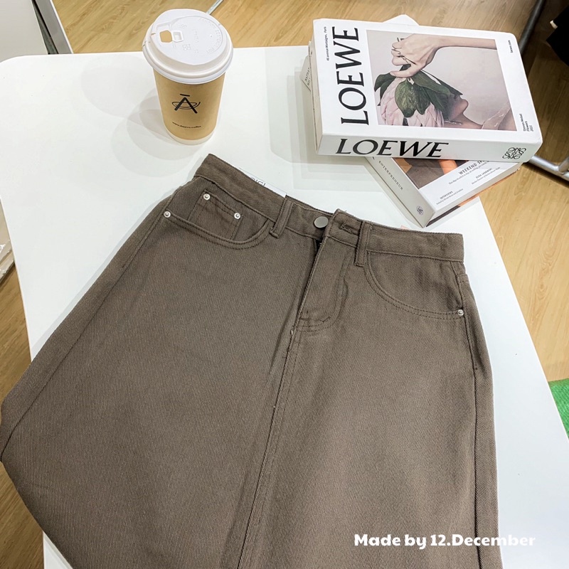 Chân váy jean dài QC