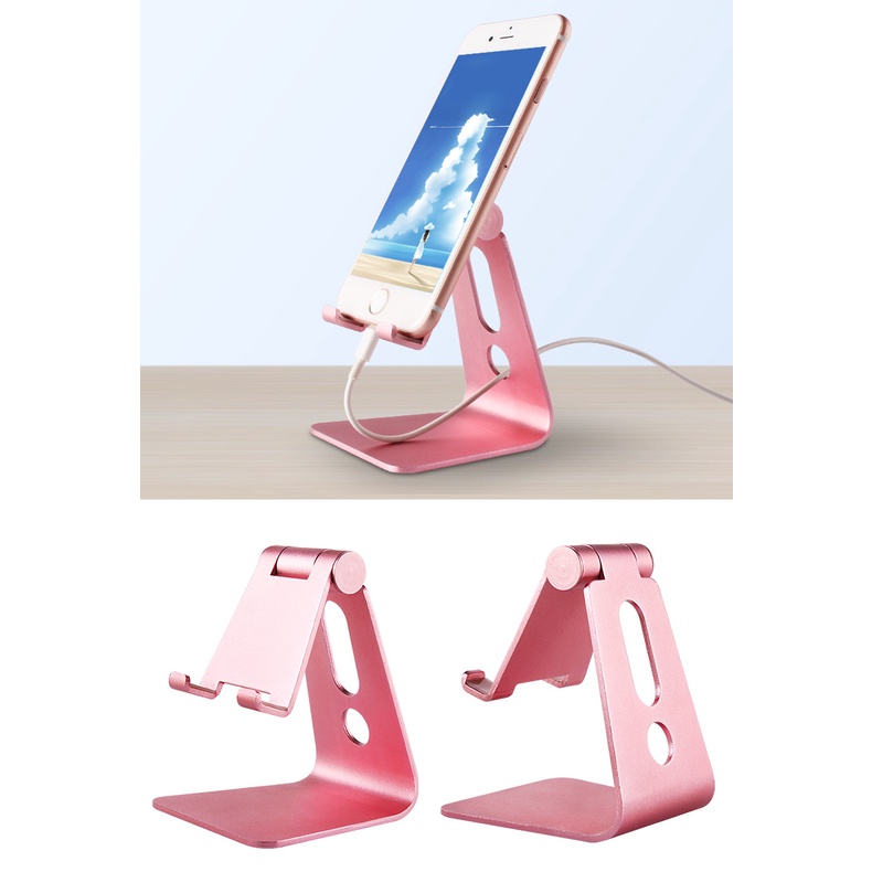 Giá đỡ, kệ kê stand nhôm cho điện thoại, máy tính bảng và Ipad Iphone có thể điều chỉnh góc nghiêng DIGIMIX