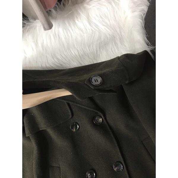 Áo dạ ép lông cừu màu rêu size M (52-58kg) | BigBuy360 - bigbuy360.vn