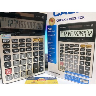 Máy Tính Casio DJ-240D Plus / DJ-220D Plus Chính Hãng - Màn Hình Cỡ Đại 14 Số, Tự Động Rà Soát Hóa Đơn