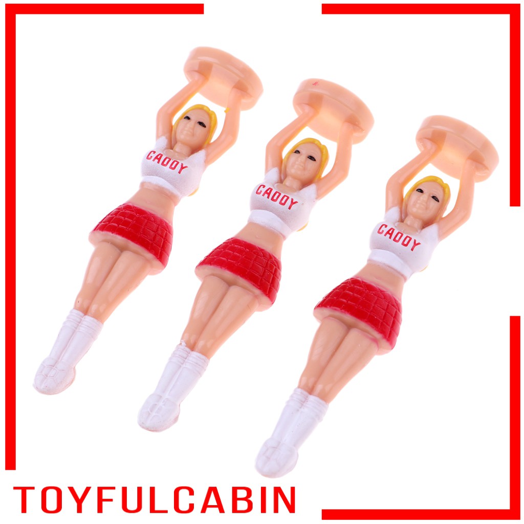 Bộ 3 giá đặt tee bóng golf hình cô gái độc đáo