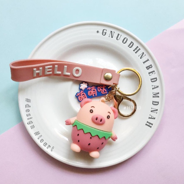 Móc khoá heo mập