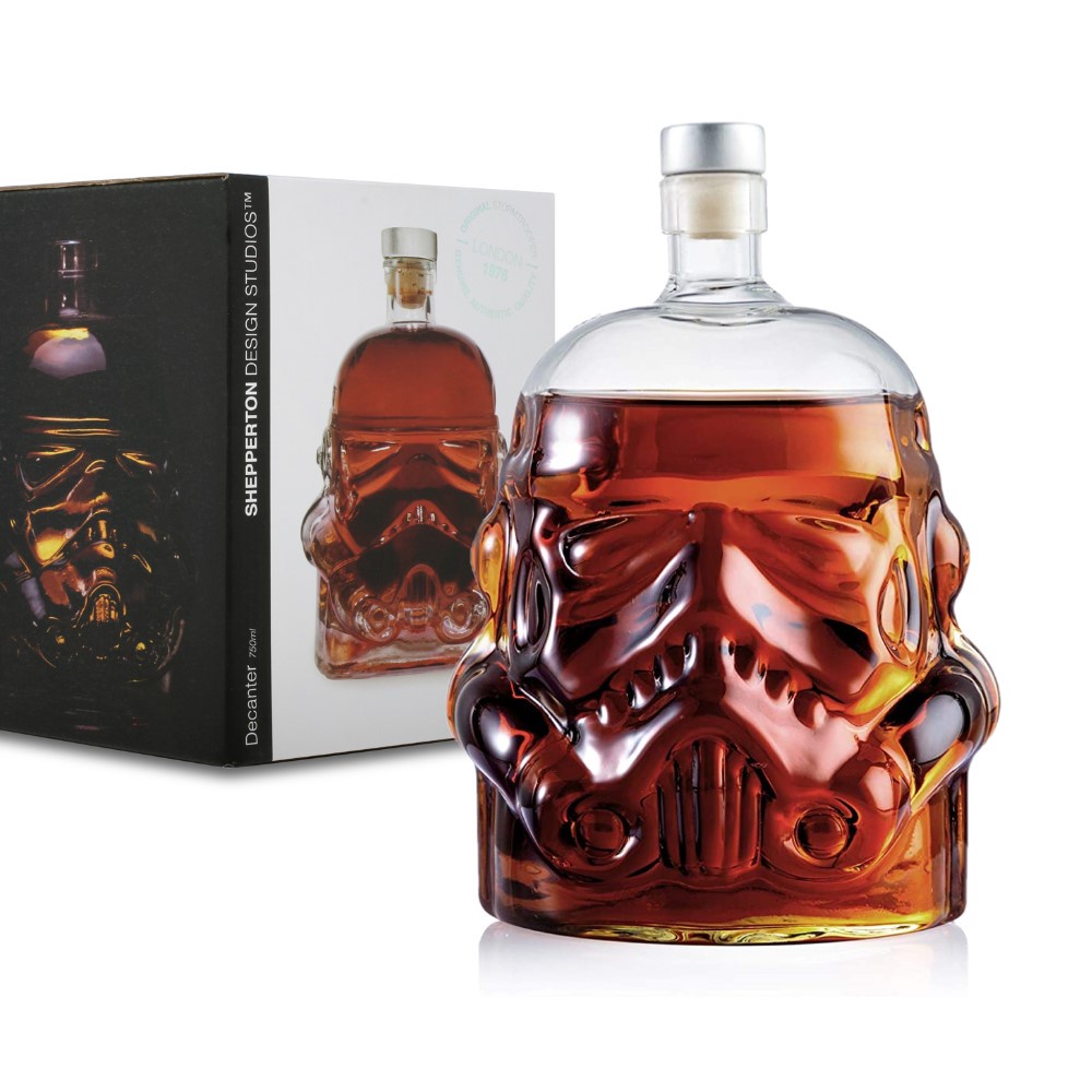 Bình Thủy Tinh Đựng Rượu Whiskey Hình Đầu Lâu Dung Tích 750Ml