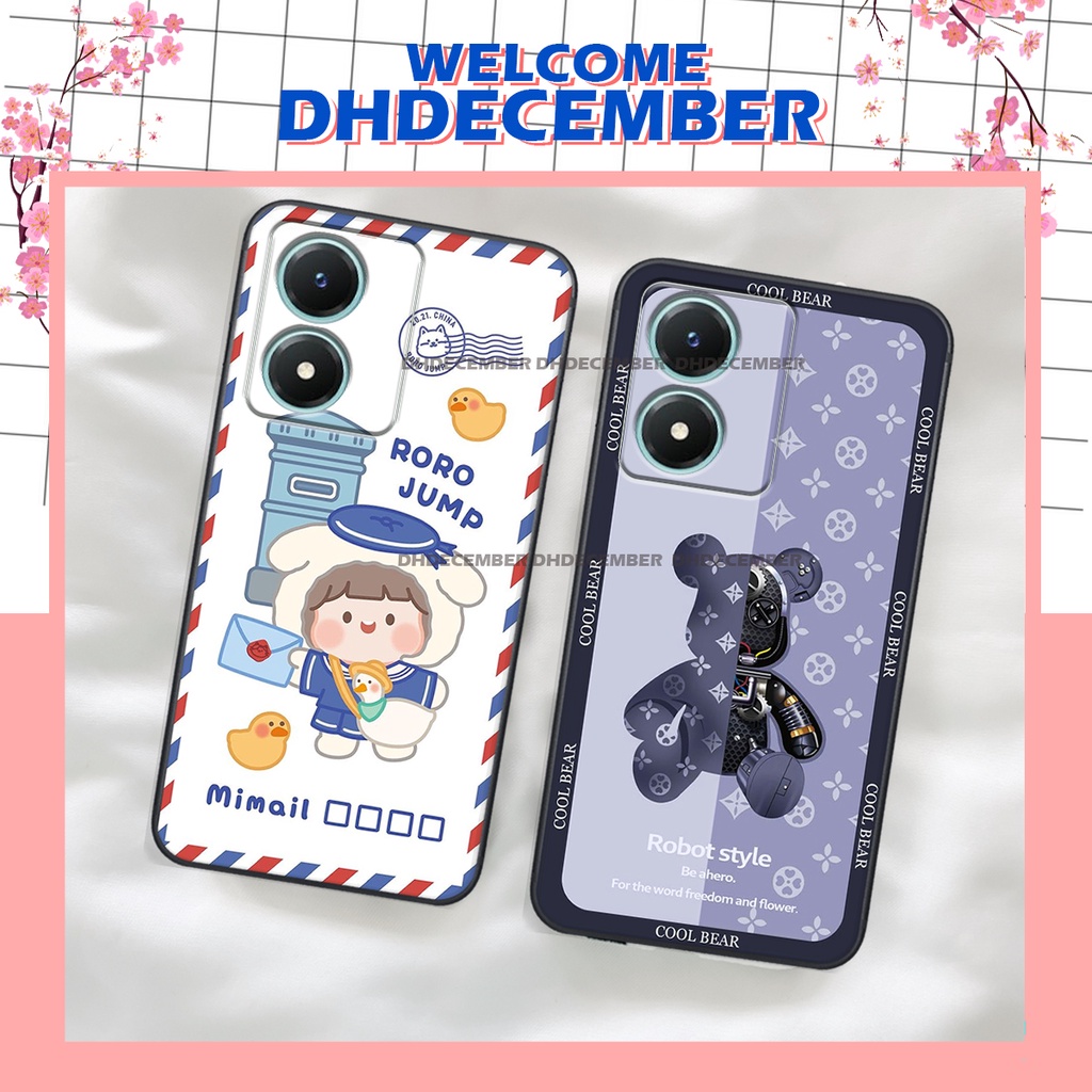 Ốp lưng Vivo Y02S - BẢO VỆ CAMERA in hình 3D GẤU HỒNG-GẤU BEER -CỰC XINH-RẺ