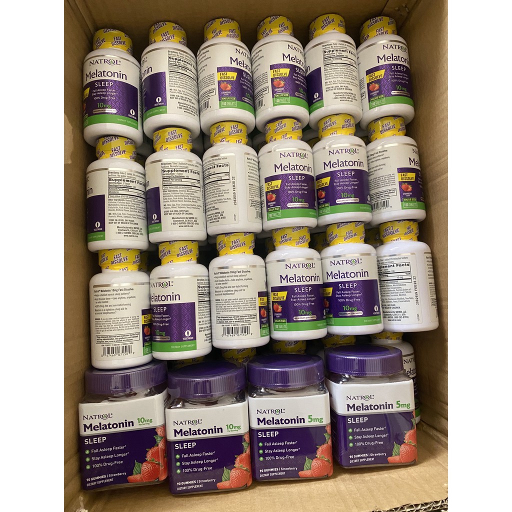Viên ngậm hỗ trợ ngủ ngon Natrol Melatonin Sleep 10mg 100v 5mg 150v | BigBuy360 - bigbuy360.vn