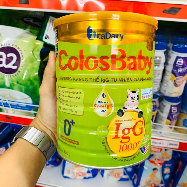 Sữa bột Vitadairy ColosBaby IQ Gold &amp; BIO 800G đủ số