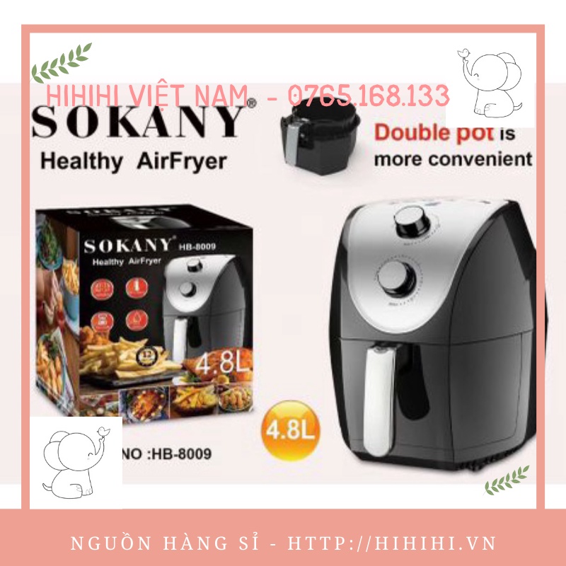 NỒI CHIÊN SOKANY 8009 KHÔNG DẦU 4,8L. LOẠI 1