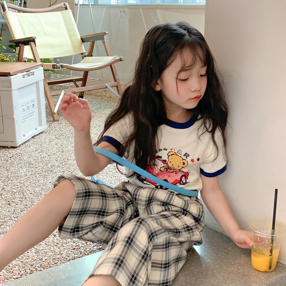 Hàng Mới Về Bộ Áo Croptop Tay Ngắn Và Quần Lửng Phong Cách Đường Phố Thời Trang Mùa Hè Cho Bé Gái