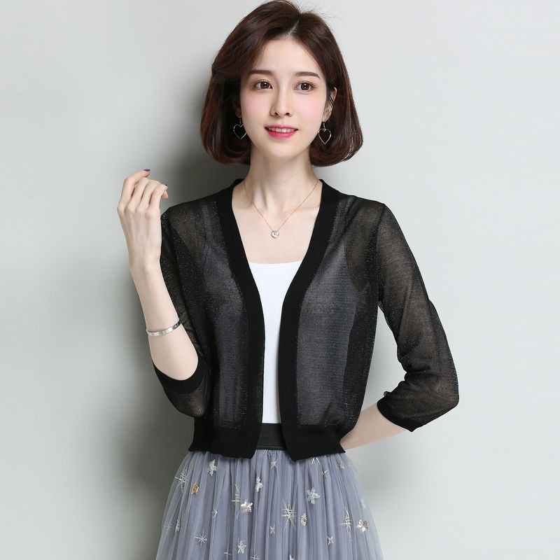 Áo Khoác Cardigan Dệt Kim Mỏng Chống Nắng Thời Trang Xuân Thu Cho Nữ